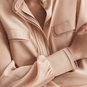 Reiss Blouse in Soft Peach
